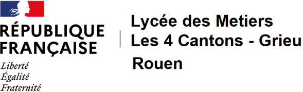 Logo LYCEE PROFESSIONNEL DES 4 CANTONS-GRIEU-LYCEE DES METIERS DES RESEAUX COMMUNICANTS ET DE LA MAINTENANCE (LP)